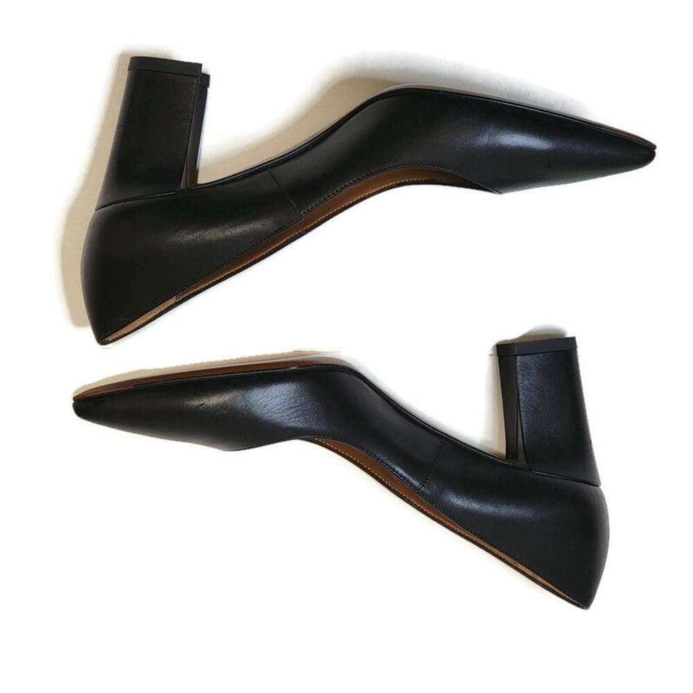 Aquatalia Peony Black Leather Pointed Toe Pumps Made in Italy Size 7 - Picture 8 of 15